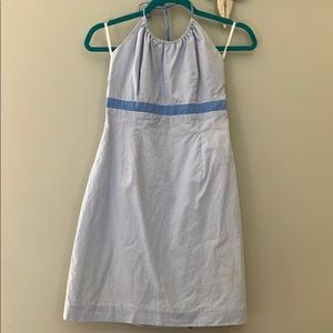 Blue Gingham Halter Dress